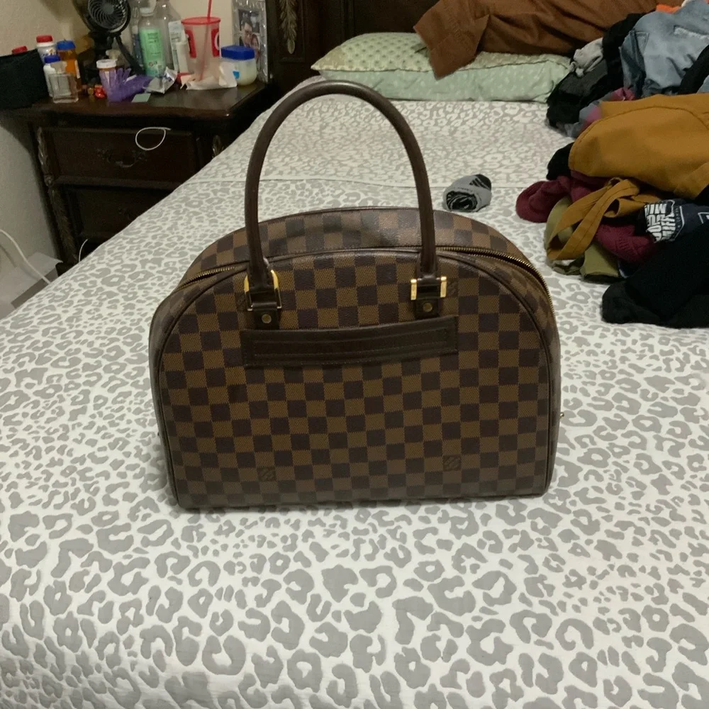 Luxury Brown Checkered Men's Bag
